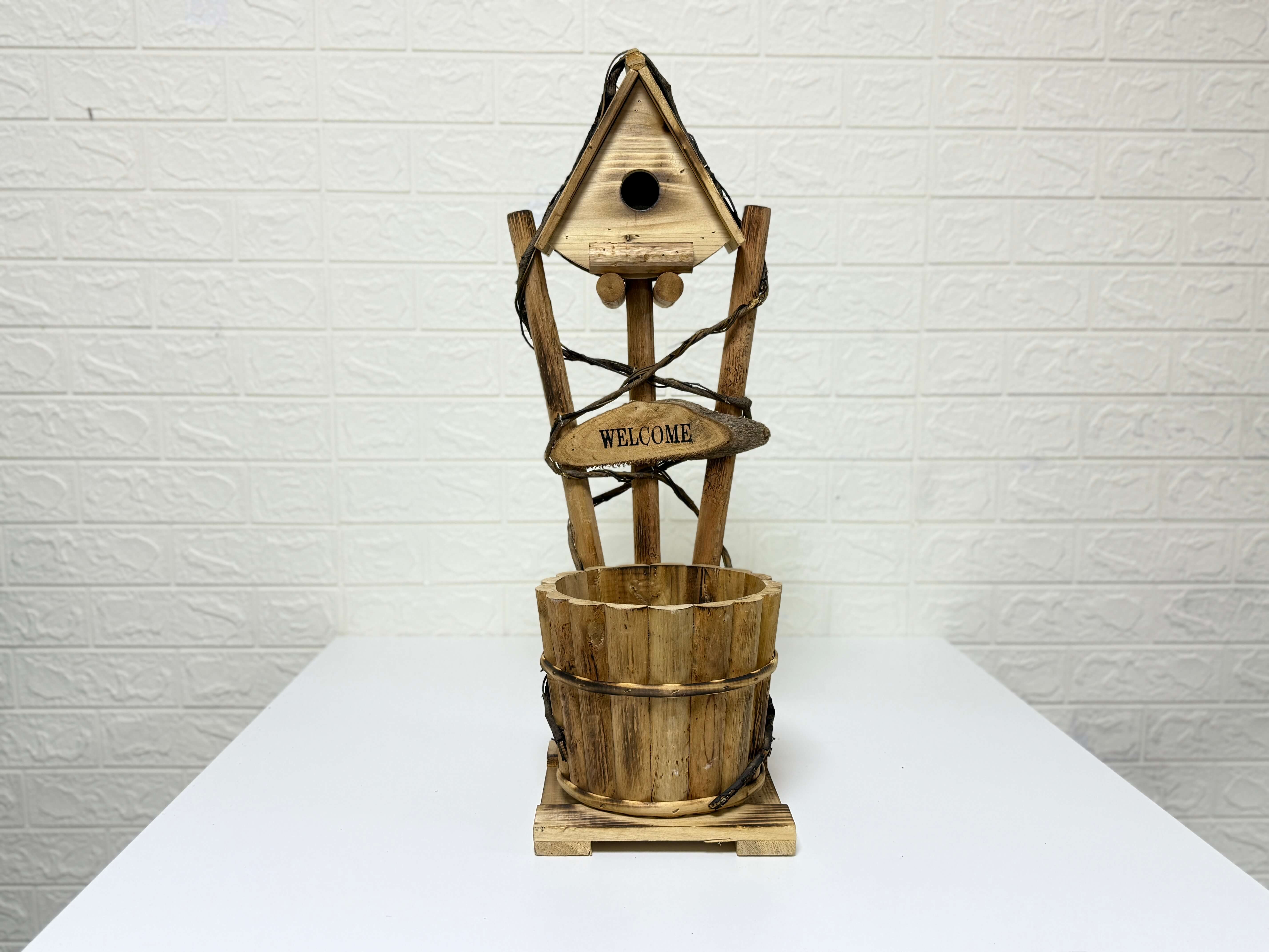 木色小屋花桶 200$ 實景