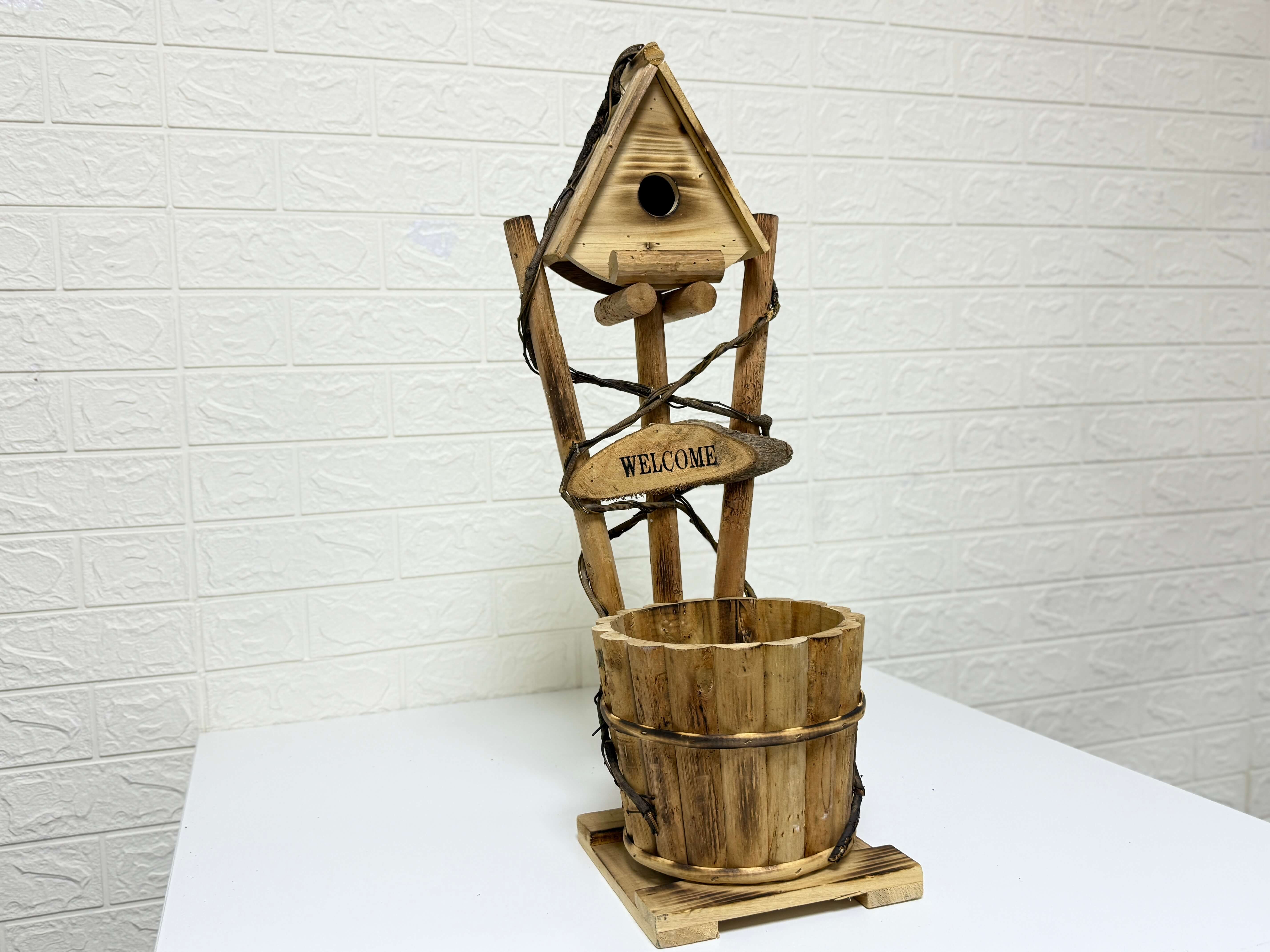 木色小屋花桶 200$ 實景